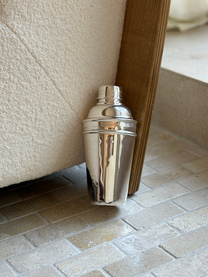 Vintage English Deco Silver Plate Cocktail Shaker w/ Machine Turned Lid | Collectors Gene