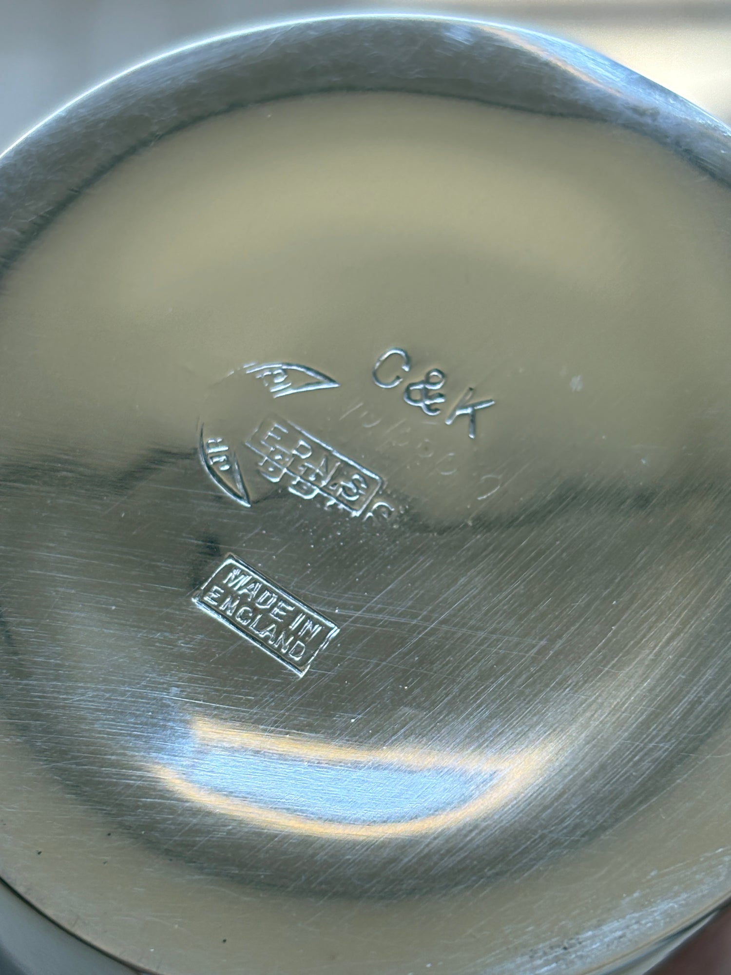 Vintage English Silver-Plated Cocktail Shaker with Deco Banding | Collectors Gene