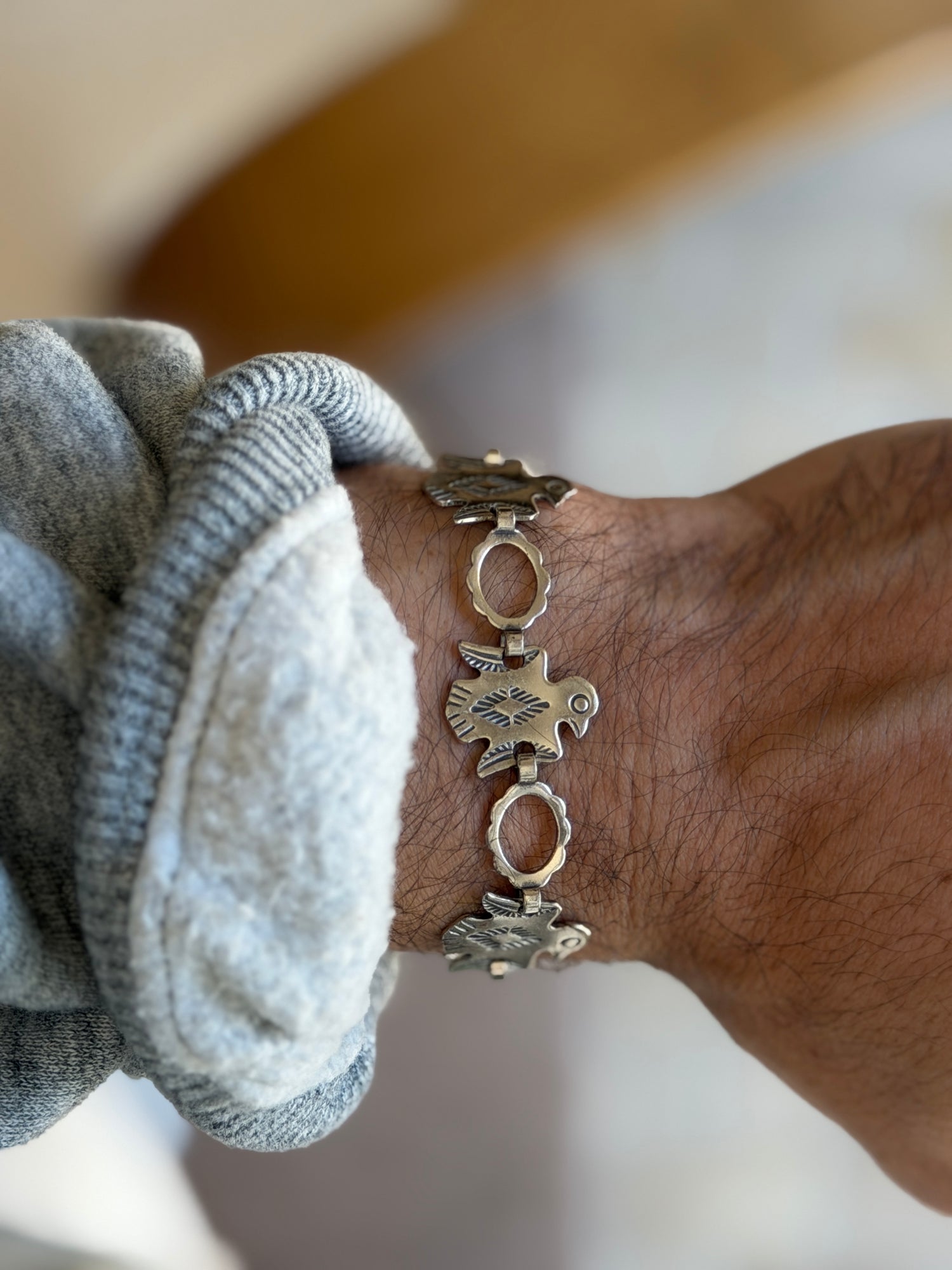 Vintage Fred Harvey Era Sterling Silver Thunderbird Bracelet | Collectors Gene