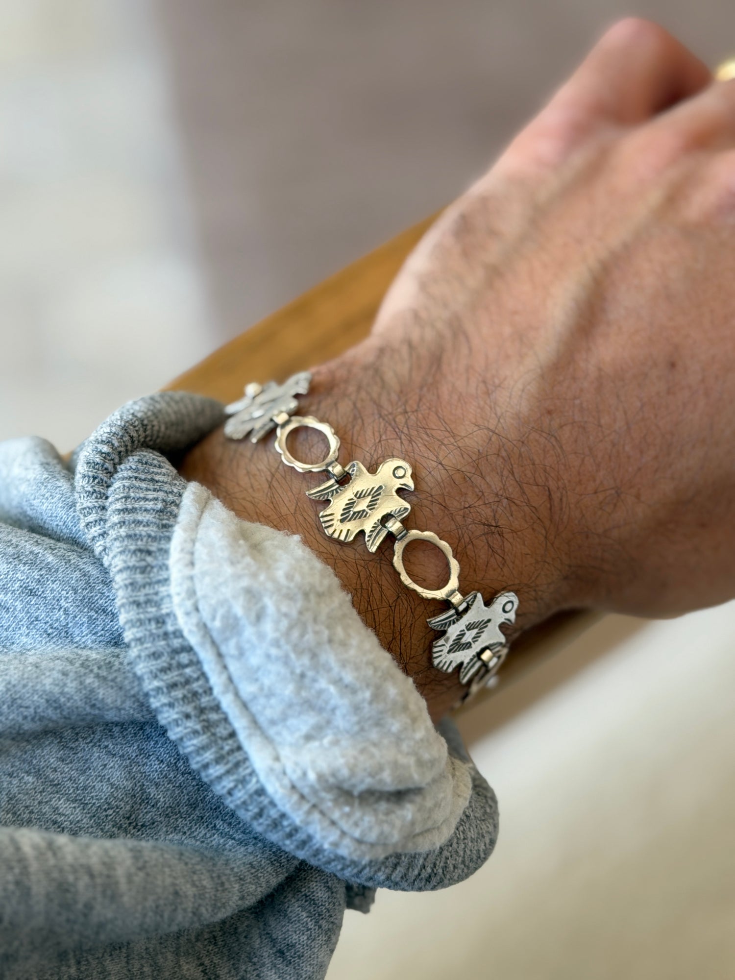 Vintage Fred Harvey Era Sterling Silver Thunderbird Bracelet | Collectors Gene