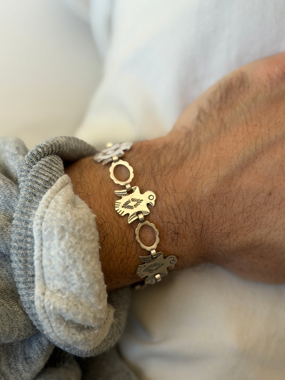 Vintage Fred Harvey Era Sterling Silver Thunderbird Bracelet | Collectors Gene