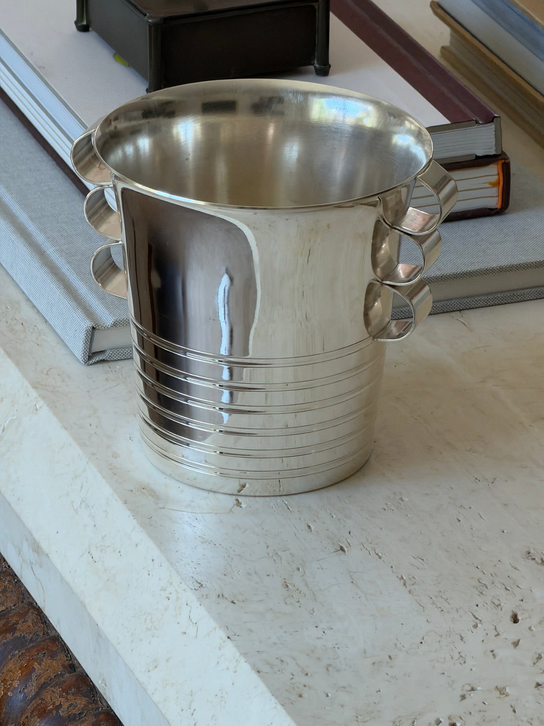 Vintage French Art Deco Personal Ice Bucket with Loop Handles | Collectors Gene