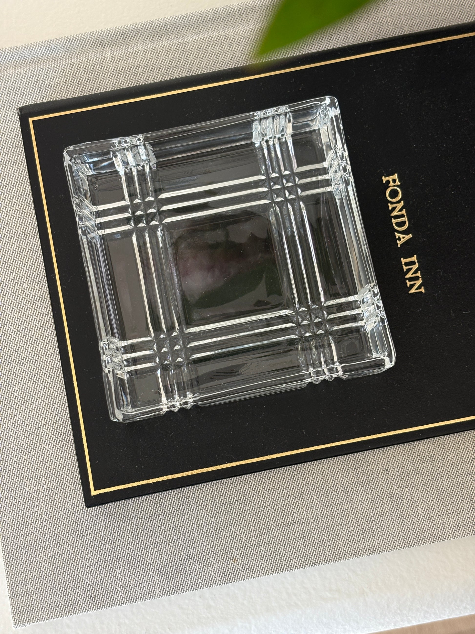 Vintage Glass Dish with Plaid Pattern | Collectors Gene Rare Finds