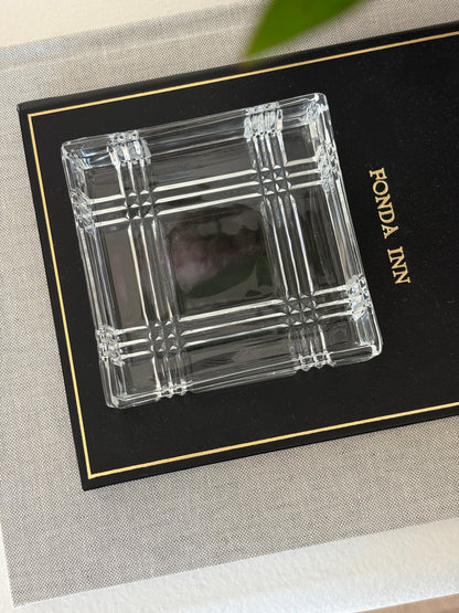 Vintage Glass Dish with Plaid Pattern | Collectors Gene Rare Finds
