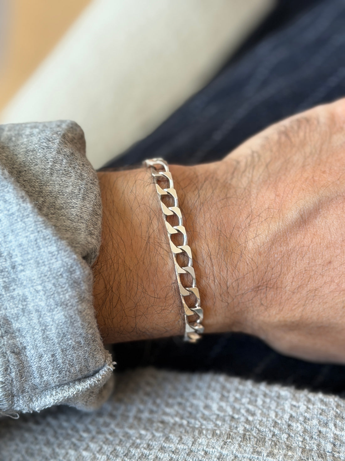 Vintage Italian 925 Sterling Silver Curb Link Bracelet | Collectors Gene