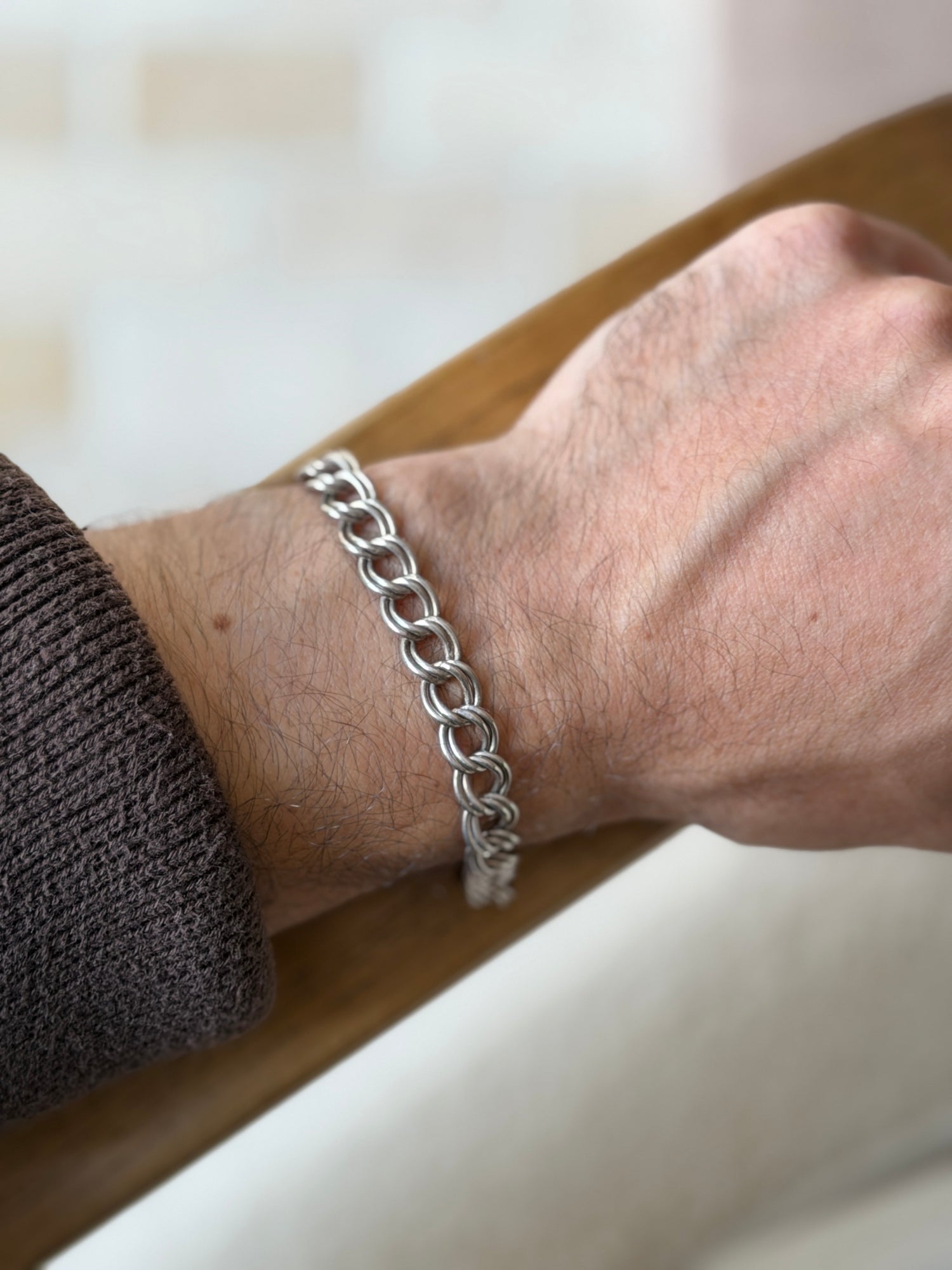 Vintage Italian Sterling Silver Double Link Bracelet | Collectors Gene