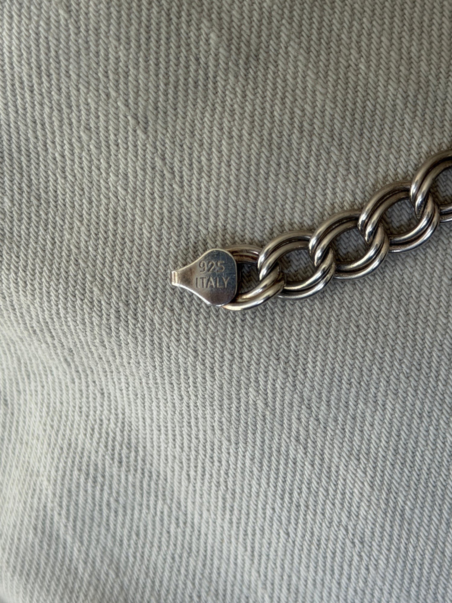 Vintage Italian Sterling Silver Double Link Bracelet | Collectors Gene