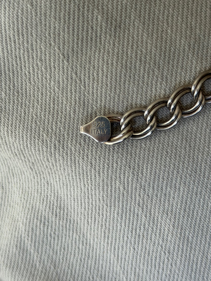 Vintage Italian Sterling Silver Double Link Bracelet | Collectors Gene