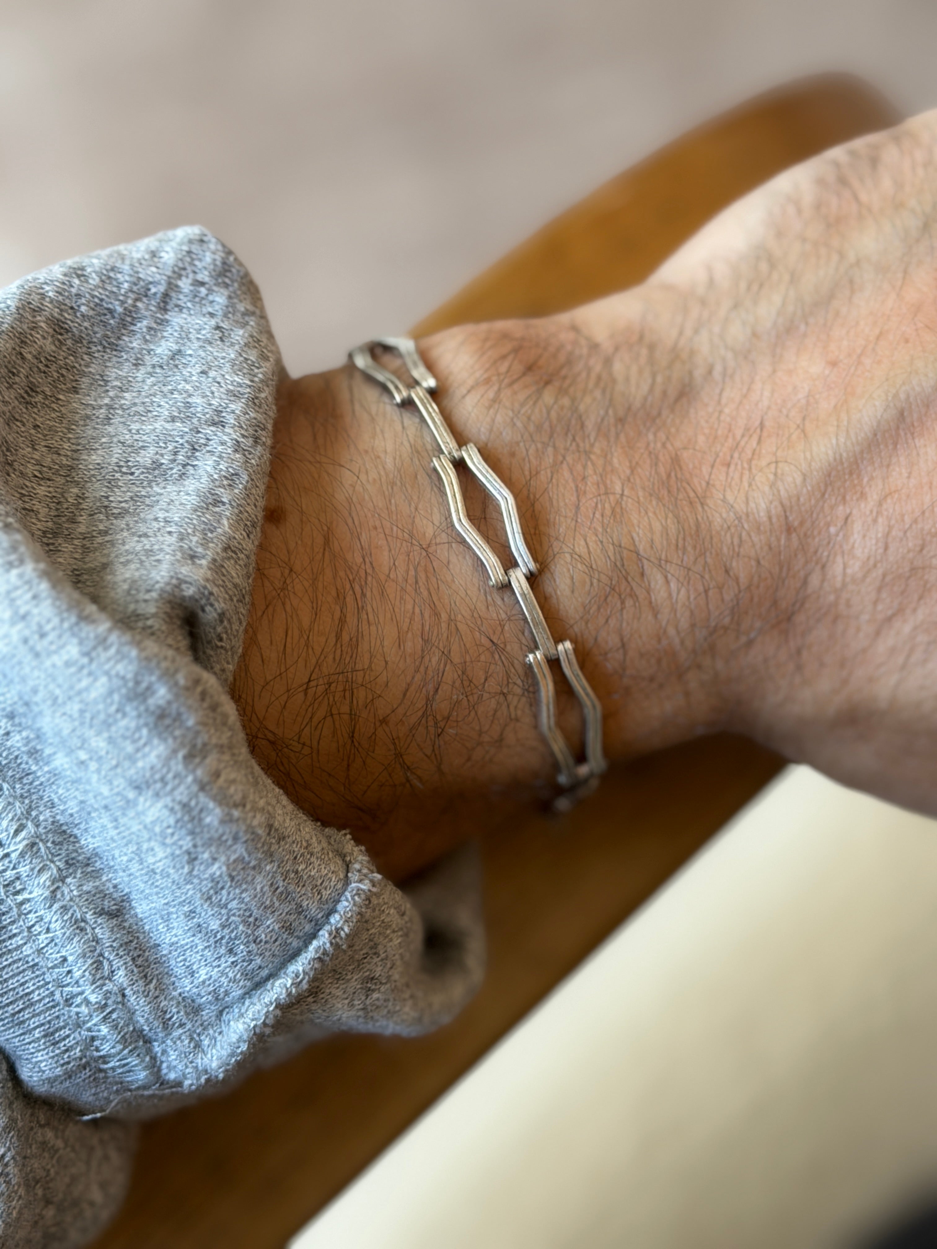 Vintage Italian Sterling Silver Gate Link Bracelet | Collectors Gene