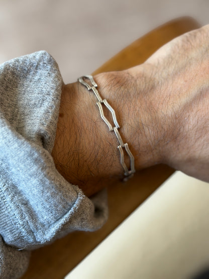 Vintage Italian Sterling Silver Gate Link Bracelet | Collectors Gene