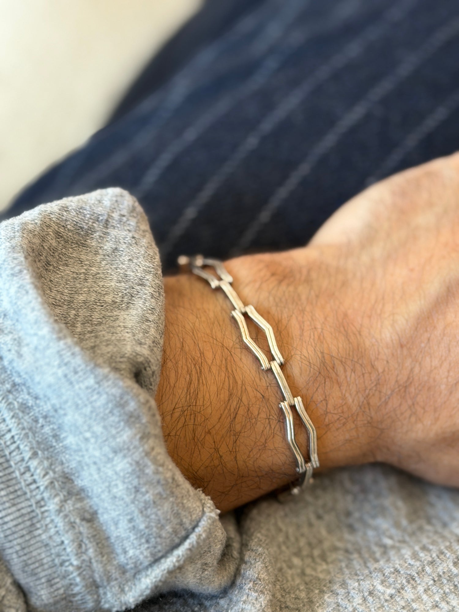 Vintage Italian Sterling Silver Gate Link Bracelet | Collectors Gene
