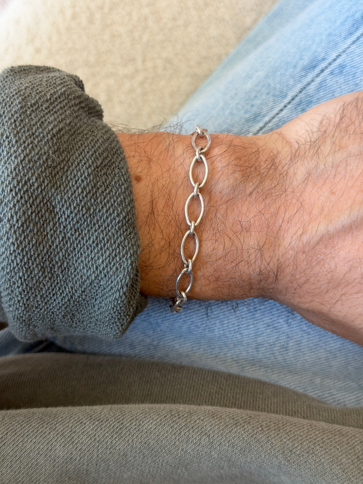 Vintage Italian Sterling Silver Oval Link Bracelet | Collectors Gene