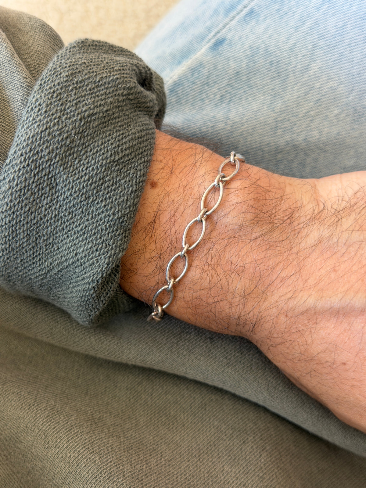 Vintage Italian Sterling Silver Oval Link Bracelet | Collectors Gene