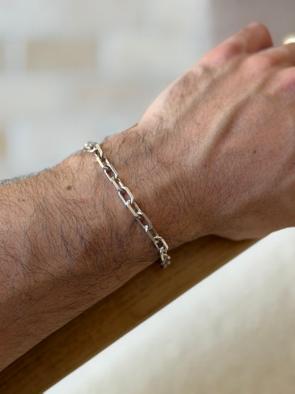Vintage Italian Sterling Silver Paperclip Bracelet | Collectors Gene