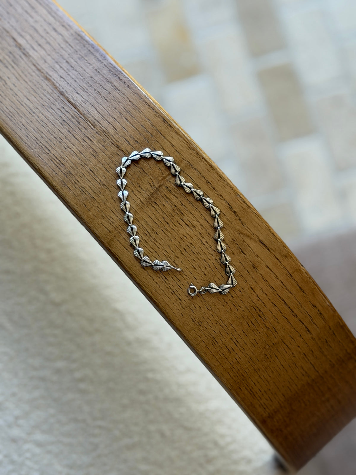 Vintage Italian Sterling Silver Shell Link Bracelet | Collectors Gene