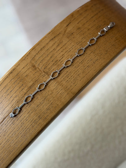 Vintage MD 1 Mexico Sterling Silver Gate Link Bracelet | Collectors Gene