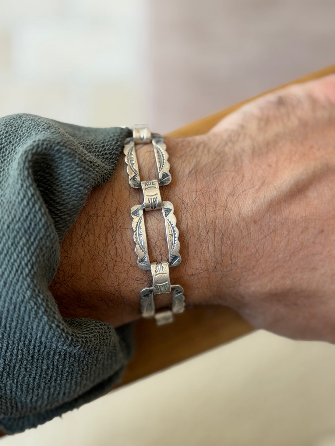 Vintage Southwest Sterling Silver Link Bracelet | Collectors Gene