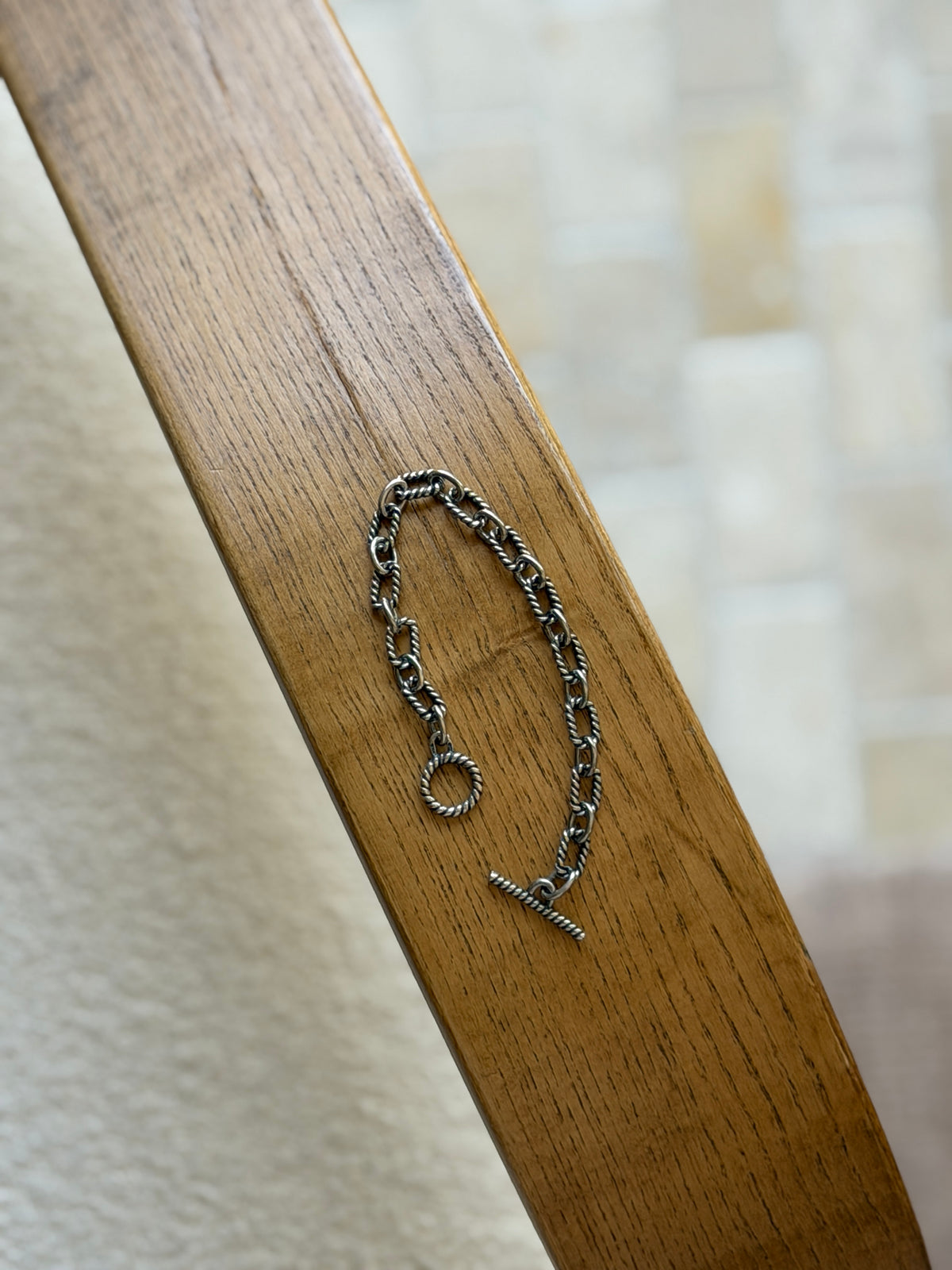 Vintage Sterling Silver Cable Rope Link Bracelet | Collectors Gene