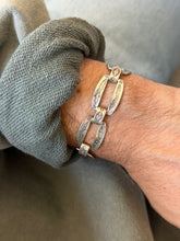 Vintage Sterling Silver Concho Stamped Link Bracelet | Collectors Gene