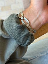 Vintage Sterling Silver Concho Stamped Link Bracelet | Collectors Gene