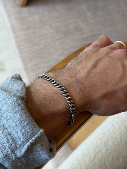 Vintage Sterling Silver Curb Link Bracelet | Collectors Gene