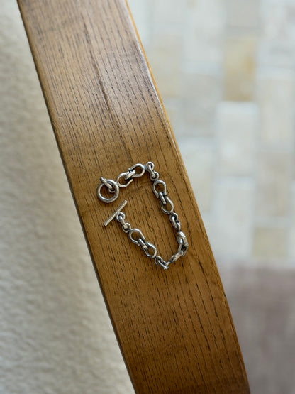 Vintage Sterling Silver Double Horseshoe Equestrian Link Bracelet | Collectors Gene