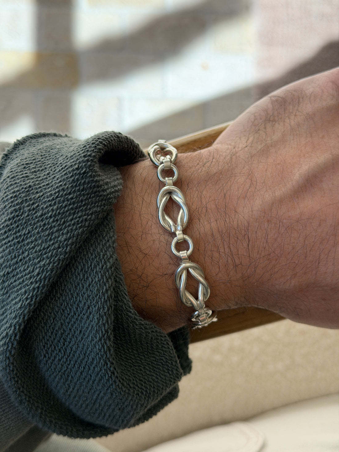 Vintage Sterling Silver Nautical Sailors Knot Link Bracelet | Collectors Gene