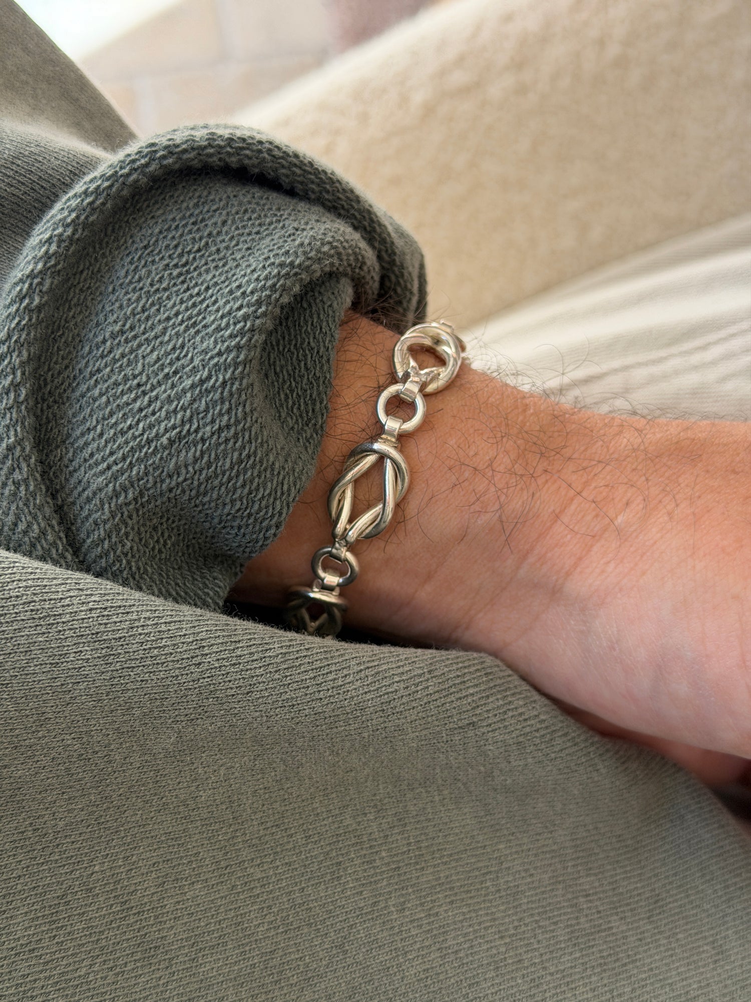 Vintage Sterling Silver Nautical Sailors Knot Link Bracelet | Collectors Gene