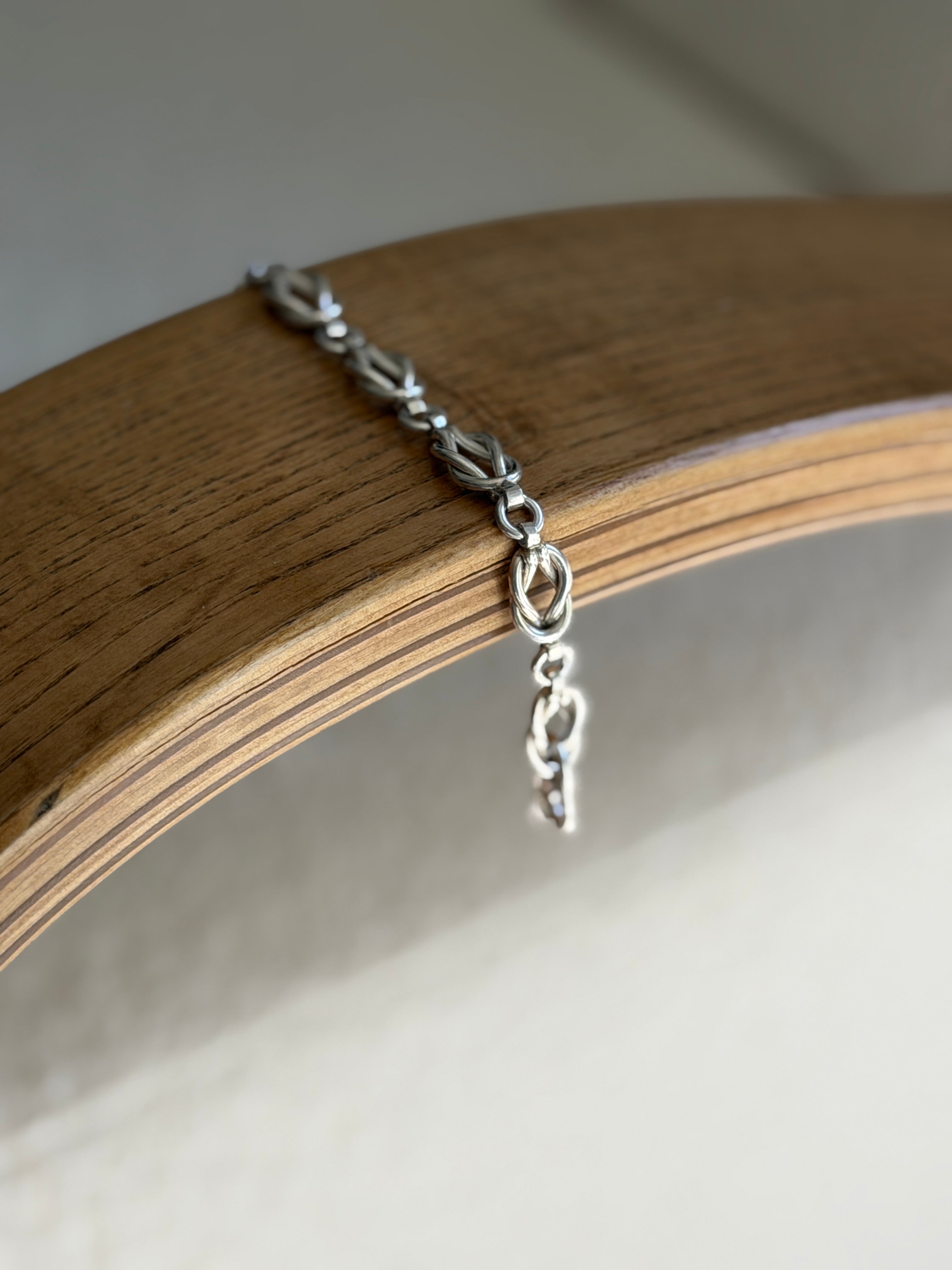 Vintage Sterling Silver Nautical Sailors Knot Link Bracelet | Collectors Gene