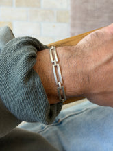 Vintage Sterling Silver Rectangular Link Bracelet | Collectors Gene