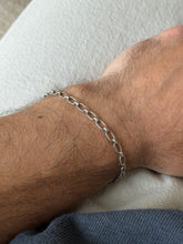 Vintage Sterling Silver Textured Oval Link Bracelet | Collectors Gene