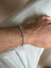 Vintage Sterling Silver Textured Oval Link Bracelet | Collectors Gene