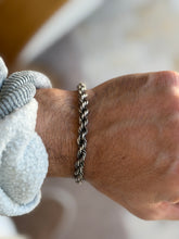 Vintage Sterling Silver Twisted Rope Chain Link Bracelet | Collectors Gene