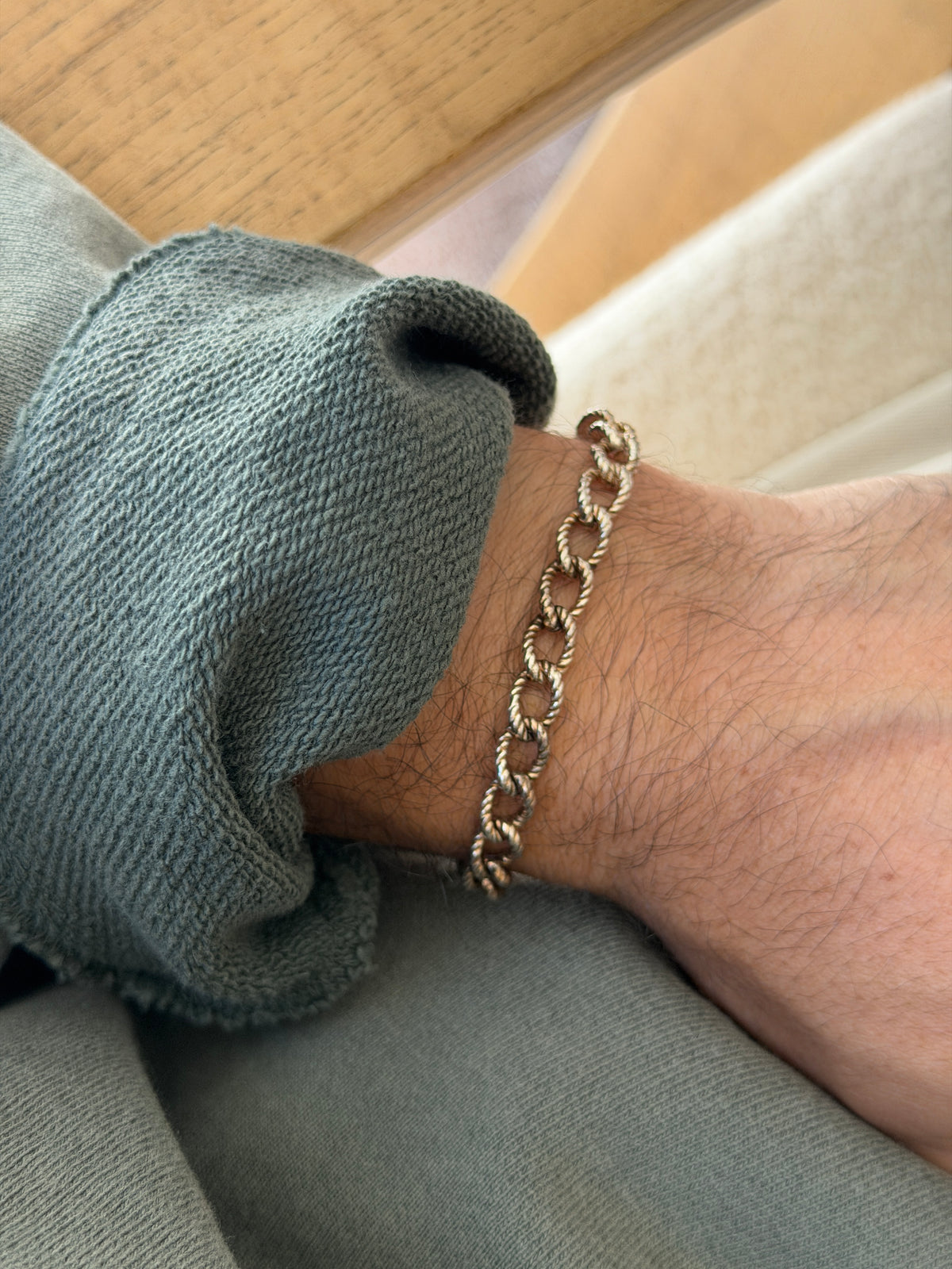 Vintage Sterling Silver Twisted Rope Link Bracelet | Collectors Gene