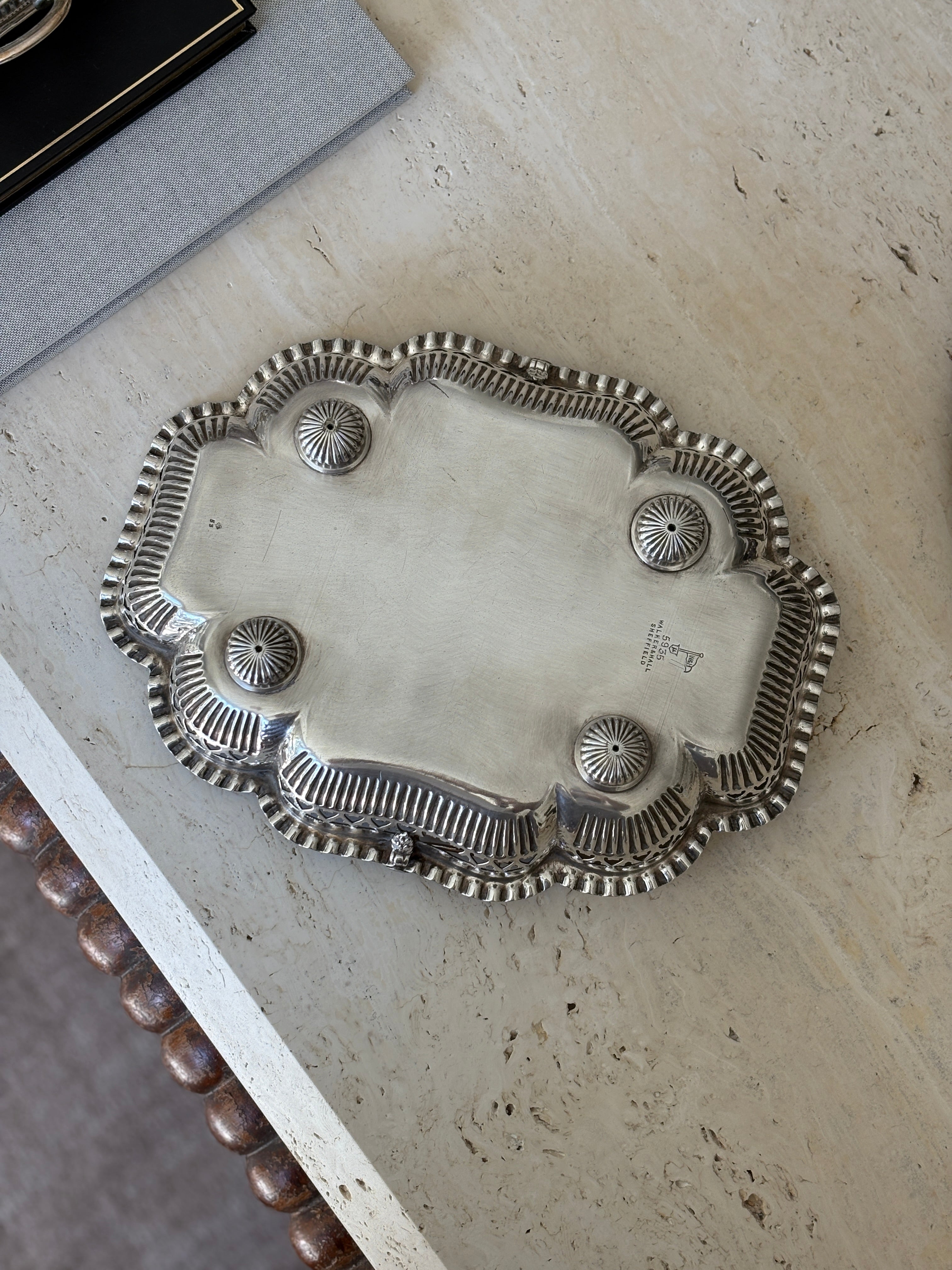 Walker Hall Art Nouveau Silver Plated Bread Basket Serving Tray Sheffield c.1890 | Collectors Gene