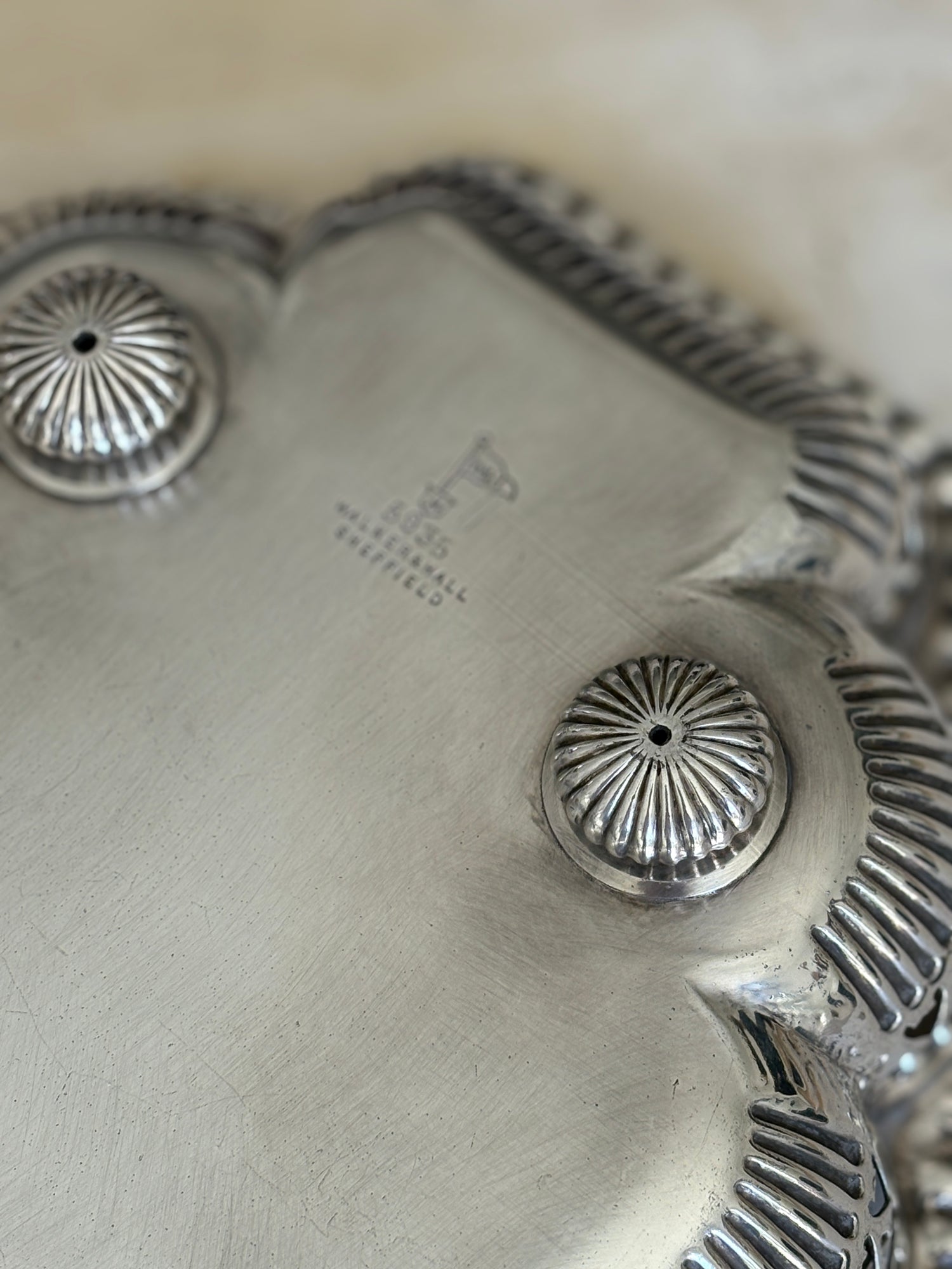 Walker Hall Art Nouveau Silver Plated Bread Basket Serving Tray Sheffield c.1890 | Collectors Gene