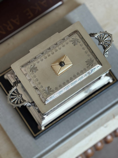 Walker &amp; Hall Sheffield Silver Plate &amp; Cut Glass Biscuit Box | Collectors Gene