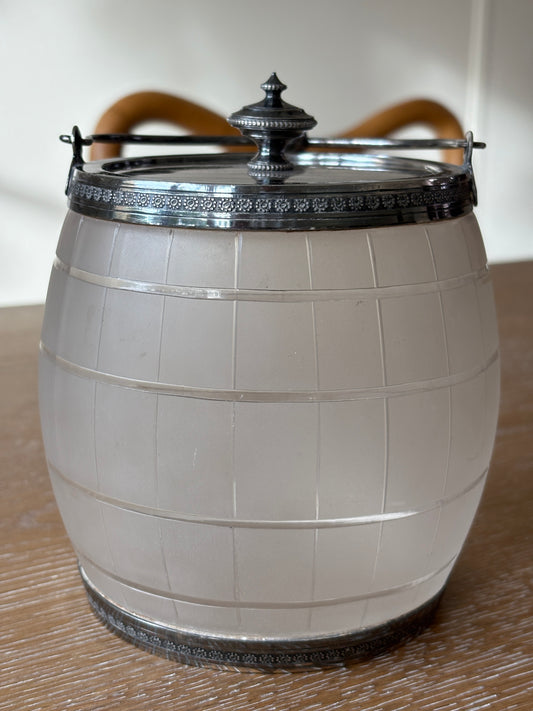 Walker & Hall English Glass Biscuit Jar | Rare & Collectible at Collectors Gene