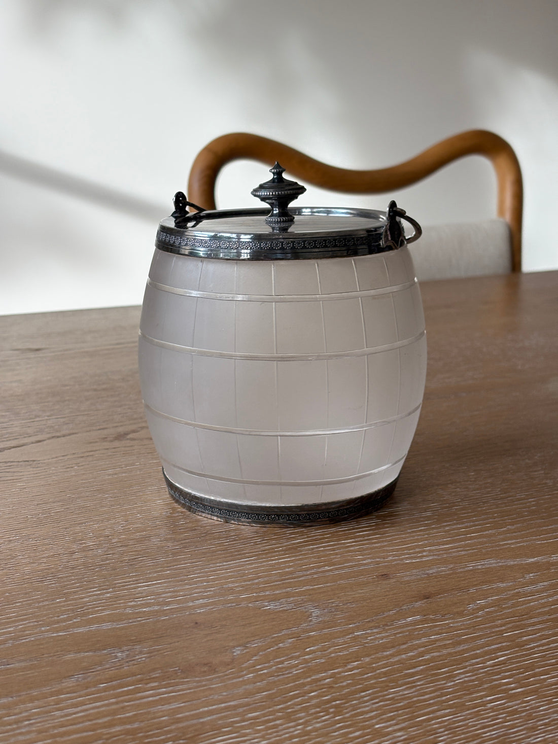 Walker &amp; Hall English Glass Biscuit Jar | Rare &amp; Collectible at Collectors Gene