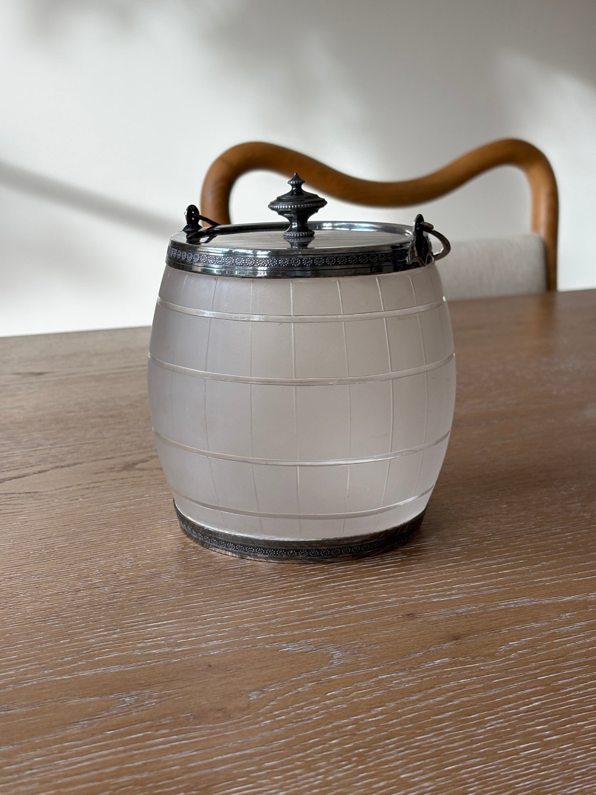 Walker & Hall English Glass Biscuit Jar | Rare & Collectible at Collectors Gene