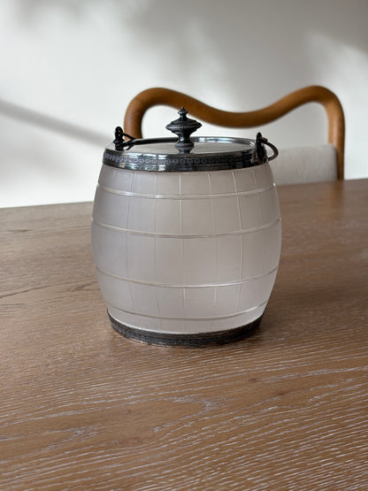 Walker & Hall English Glass Biscuit Jar | Rare & Collectible at Collectors Gene